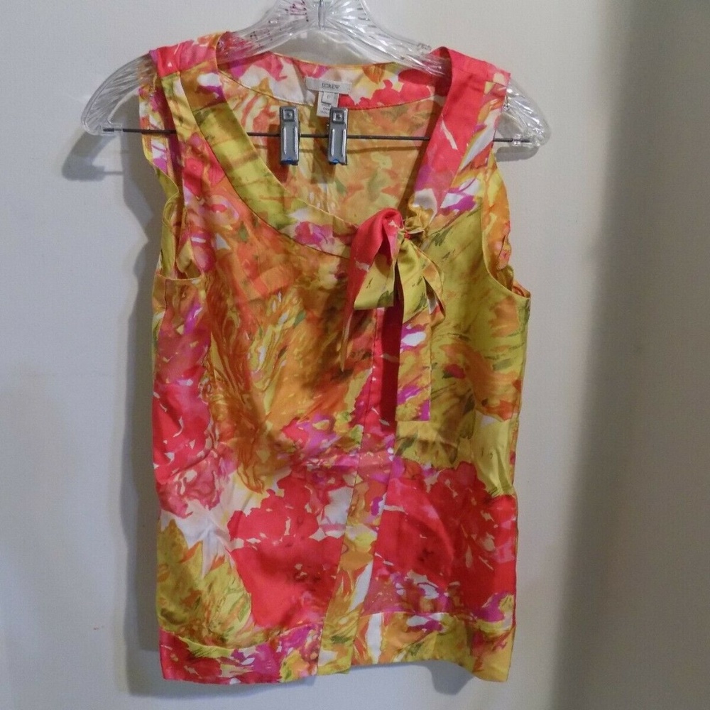 J. CREW Print Sleeveless Print Blouse, 0